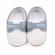 Pantofiori albi cu bleu de ocazie pentru baietei (marime disponibila: 3-6 luni