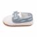 Pantofiori albi cu bleu de ocazie pentru baietei (marime disponibila: 6-9 luni