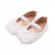 Pantofiori albi cu fundita dantelata (marime disponibila: 6-9 luni (marimea 19