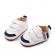 Pantofiori albi pentru baietei - sun (marime disponibila: 3-6 luni (marimea 18