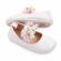 Pantofiori albi pentru fetite - roses (marime disponibila: 0-3 luni)