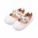Pantofiori albi pentru fetite - roses (marime disponibila: 3-6 luni (marimea 18