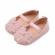 Pantofiori roz pudra cu fundita dantelata (marime disponibila: 3-6 luni