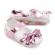 Pantofiori albi cu fundita lila sidefat (marime disponibila: 3-6 luni (marimea