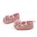 Pantofiori aurii cu floricica roz pudra (marime disponibila: 3-6 luni (marimea