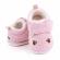Pantofiori roz imblaniti pentru fetite - labute (marime disponibila: 9-12 luni