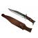 Set doua cutite de vanatoare, tactical knife, ideallstore®, otel inoxidabil, teaca inclusa