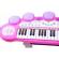 Instrument muzical malplay orga electronica - pian cu mp3, cu lumini si sunete, cu microfon si scaunel roz