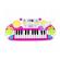 Instrument muzical pianina electronica malplay cu scaun si microfon 45 cm inaltime roz