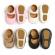 Pantofiori bebelus drool (culoare: auriu, marime: 0-6 luni)
