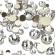 Cristale pentru decorarea unghiilor chique, argintii, 1440 bucati