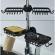 Raft organizator dublu, universal pentru bucatarie sau baie, montaj pe robinet, material otel, culoare neagra