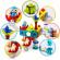 Blocuri magnetice, 107 elemente, paradisul dinozaurilor ricokids rk-757