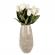 Vaza flori ceramica bej verde 13x26 cm