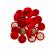 Set 25 nasturi metalici cu picior rotunzi, imbracati in catifea rosu perlat 1.5 cm marimea 28