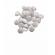 Set 25 nasturi metalici cu picior rotunzi, imbracati in catifea alb perlat 2.5 cm marimea 40