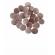 Set 25 nasturi metalici cu picior rotunzi, imbracati in catifea cappuccino perlat 1.5 cm marimea 28
