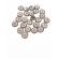 Set 25 nasturi metalici cu picior rotunzi, imbracati in catifea cappuccino perlat 1.5 cm marimea 28