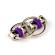 Set 4 jucarii Spinner Key Chain Fidget, antistres, galben/violet, Vivo