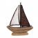 Decoratiune barca lemn metal 11x3x13 cm