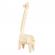 Figurina girafa lemn natur 4x6x24 cm