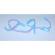 Bratara tip fermoar, Zipper Bracelet, roz/albastru deschis, 19 cm, Vivo