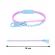 Bratara tip fermoar, Zipper Bracelet, roz/albastru deschis, 19 cm, Vivo
