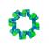 Jucarie antistres Fidget puzzle, verde/albastru, 28 cm, Vivo