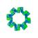 Jucarie antistres Fidget puzzle, verde/albastru, 28 cm, Vivo