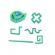 Jucarie antistres Fidget puzzle, verde/albastru, 28 cm, Vivo