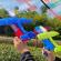 Pistol interactiv de jucarie lansator de avion , durabil si rezistent la impact, rosu