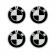Set 4 capace pentru jante BMW, diametru 68 mm, alb-negru, efect 3D