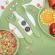 Set diversificare, appekids, 100% silicon, panda - raw green