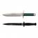 Set doua cutite de vanatoare , tactical knife, ideallstore®, otel inoxidabil, verde, 35 cm