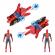 Set doua manusi cu ventuze, sfoara si figurina spiderman, ideallstore®, rosu