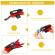 Set doua manusi cu ventuze si figurina spiderman, ideallstore®, rosu