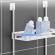 Organizator multifunctional pentru baie/bucatarie, alb, 3 rafturi