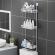 Organizator multifunctional pentru baie/bucatarie, alb, 3 rafturi