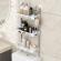 Organizator multifunctional pentru baie/bucatarie, alb, 3 rafturi