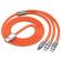 Cablu de incarcare Fast Charge 3 in 1 120 W Lungime 2 m Material silicon la exterior si cupru la interior CIP incorporat Rosu