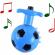 Jucarie titirez automat, model minge fotbal, muzica, joc de lumini, albastru
