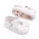 Pantofiori albi din lac cu fundita cu paiete (marime disponibila: 0-3 luni)