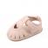 Sandalute roz somon cu inimioara decupata (marime disponibila: 3-6 luni