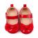 Pantofiori rosii din lac cu fundita - elegant (marime disponibila: 0-3 luni)