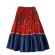 Costum etno-tiganesc Gipsy Style rosu-albastru ,fete 3 ani ,98 cm