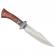 Cutit de vanatoare ideallstore®, tiger blade, 30.5 cm, otel inoxidabil, maro, teaca inclusa