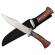 Cutit de vanatoare ideallstore®, tiger blade, 30.5 cm, otel inoxidabil, maro, teaca inclusa