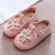 Pantofiori roz pudra pentru fetite - floare de colt (marime disponibila: 12-18