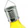Lampa solara led decorativa sub forma de bulb, pentru exterior, suspendata, ip65, ultron galben, flippy
