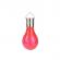 Lampa solara led decorativa sub forma de bulb, pentru exterior, suspendata, ip65, ultron rosu, flippy